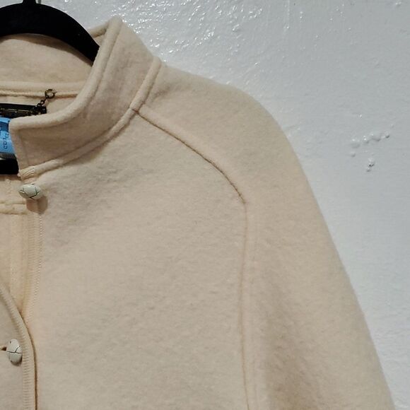 Vintage Geiger Australia Wool Sweater Jacket in Cream Size 44 or L - Picture 6 of 14